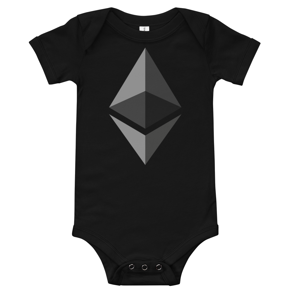 Ethereum Baby Bodysuit  zeroconfs Black 3-6m 