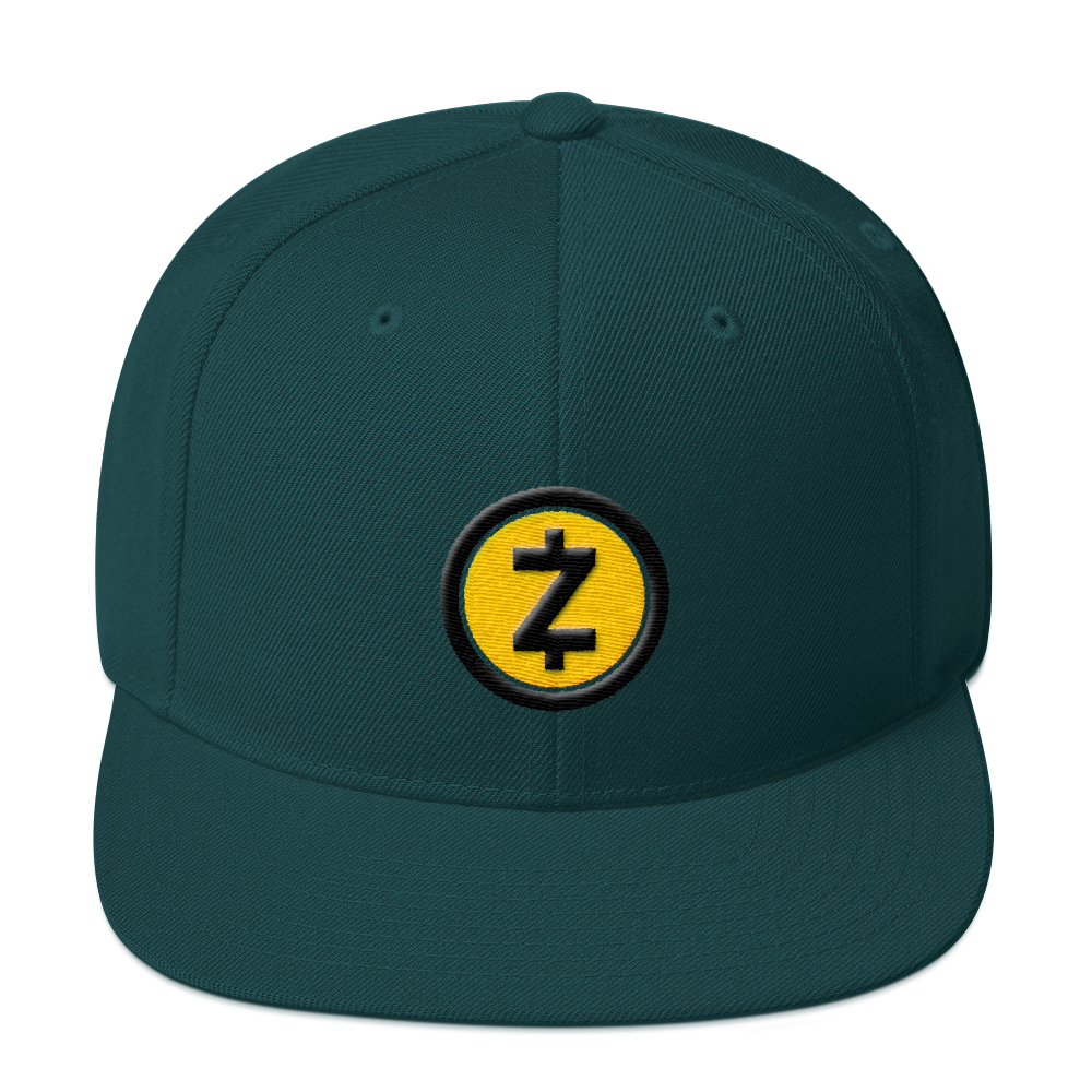 Zcash Snapback Hat  zeroconfs Spruce  