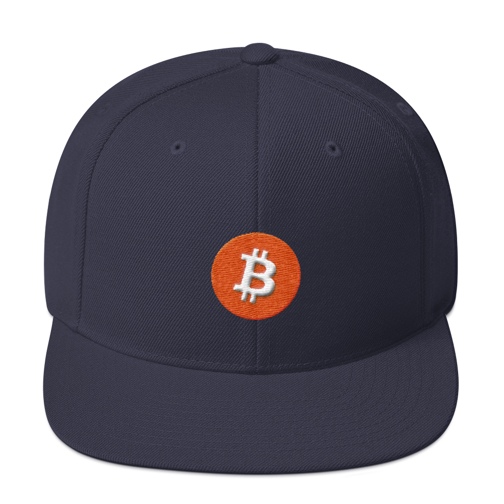 Bitcoin Core Snapback Hat  zeroconfs Navy  