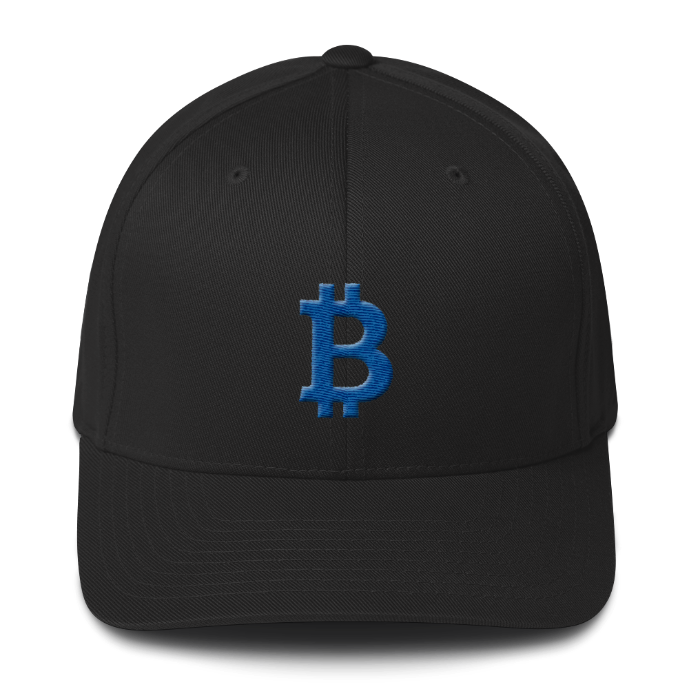 Bitcoin B Flexfit Cap Blue  zeroconfs Black S/M 