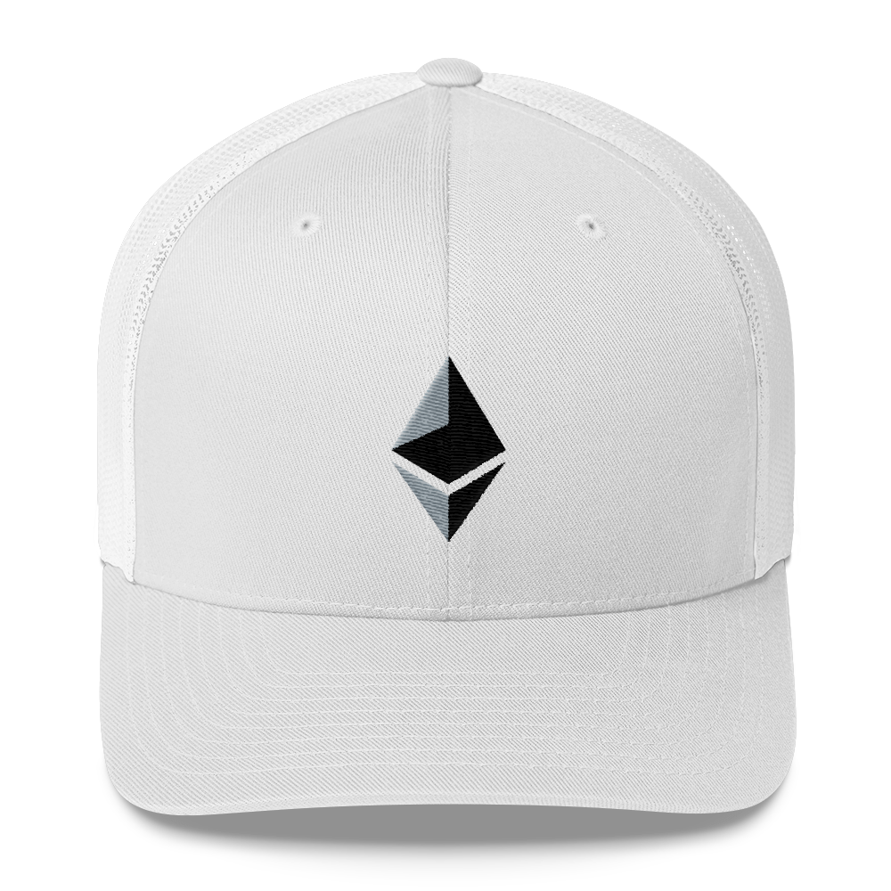 Ethereum Trucker Cap  zeroconfs White  