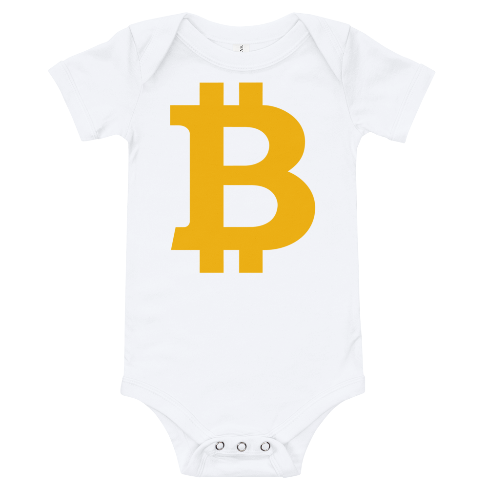 Bitcoin B Baby Bodysuit  zeroconfs White 3-6m 