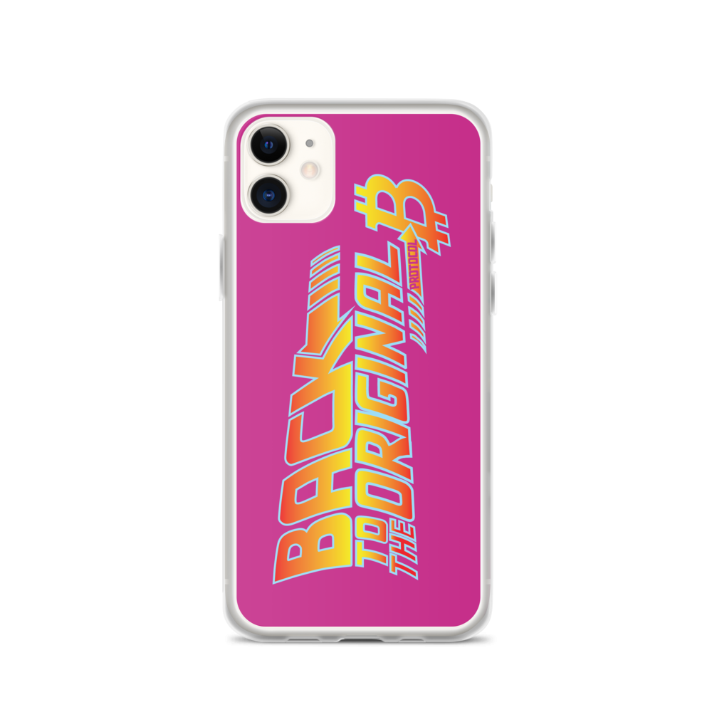 Back To The Original Bitcoin Protocol iPhone Case Pink  zeroconfs iPhone 11  