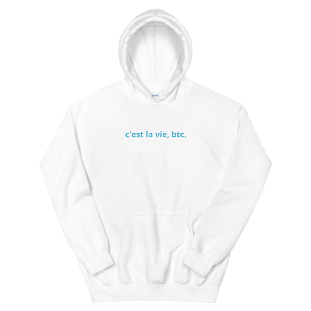 Such Is Life, Bitcoin Hooded Sweatshirt  zeroconfs White S 