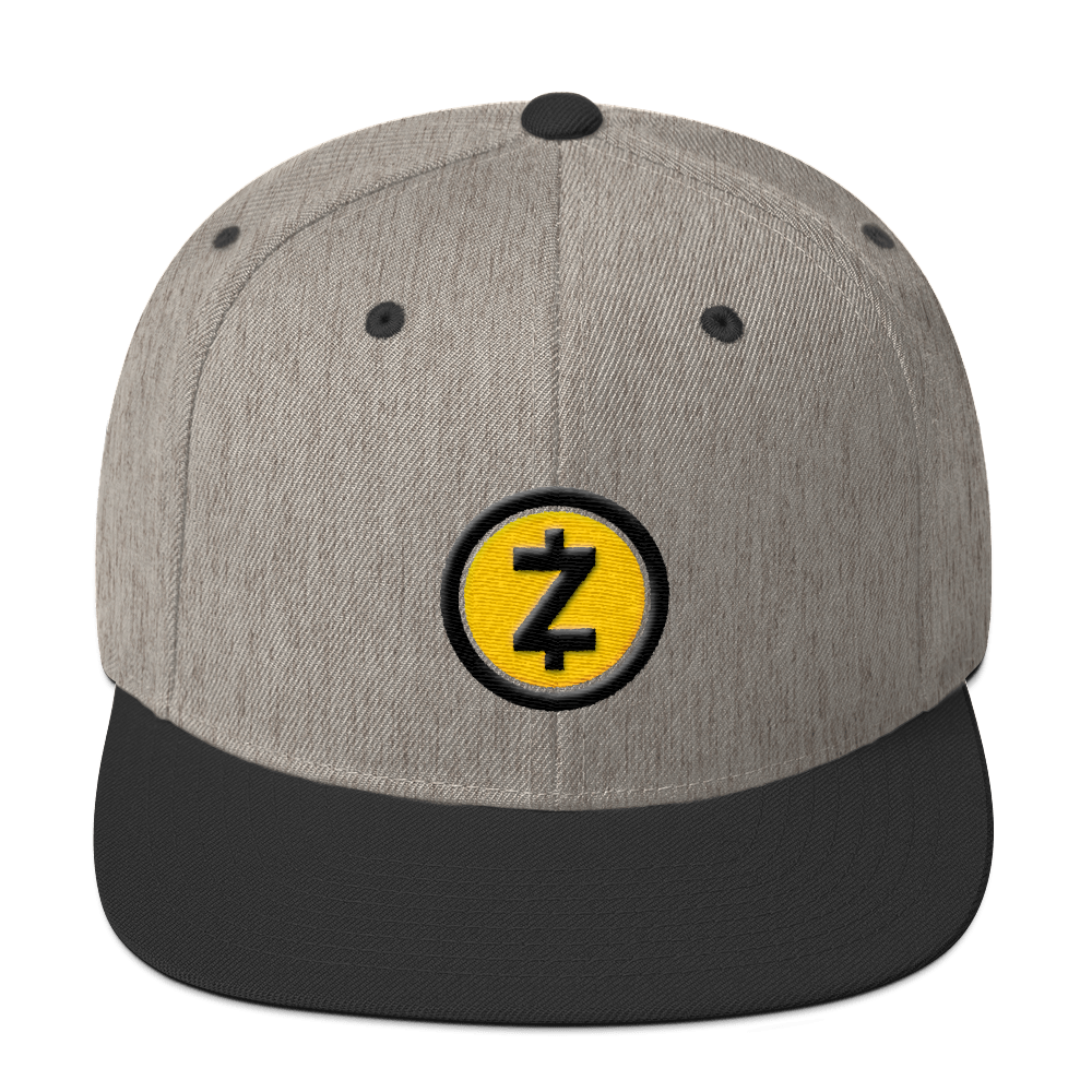 Zcash Snapback Hat  zeroconfs Heather/Black  