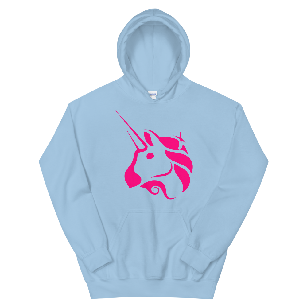 Uniswap Unicorn Hooded Sweatshirt  zeroconfs Light Blue S 