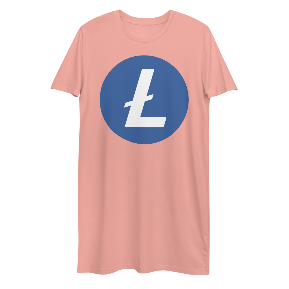 Litecoin Premium T-Shirt Dress  zeroconfs Canyon Pink XS 