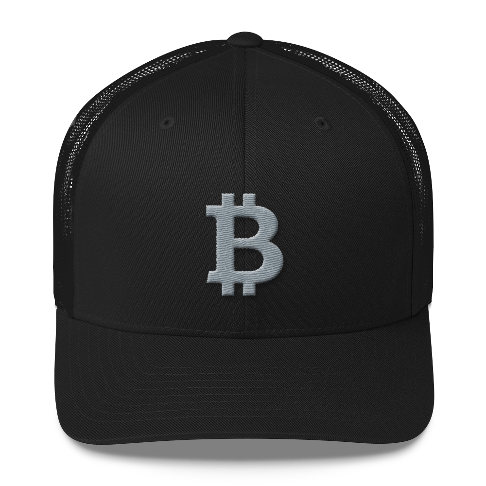 Bitcoin B Trucker Cap Gray  zeroconfs Black  