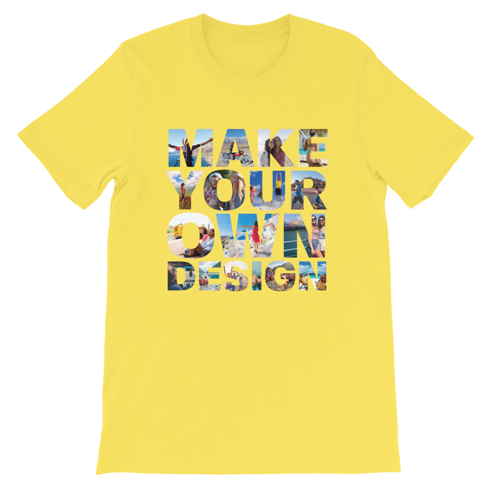 Make Your Own Design Customizable Short-Sleeve T-Shirt  zeroconfs Yellow S 