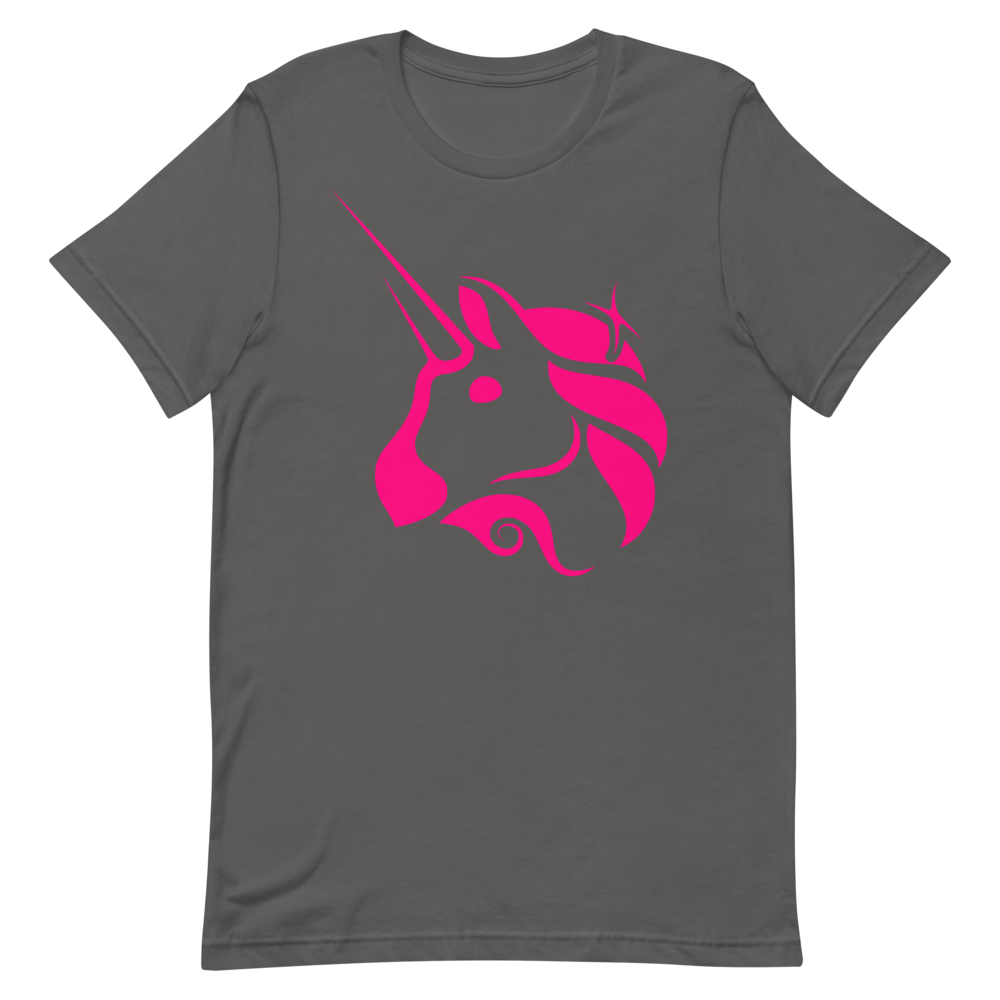 Uniswap Unicorn Short-Sleeve T-Shirt  zeroconfs Asphalt S 