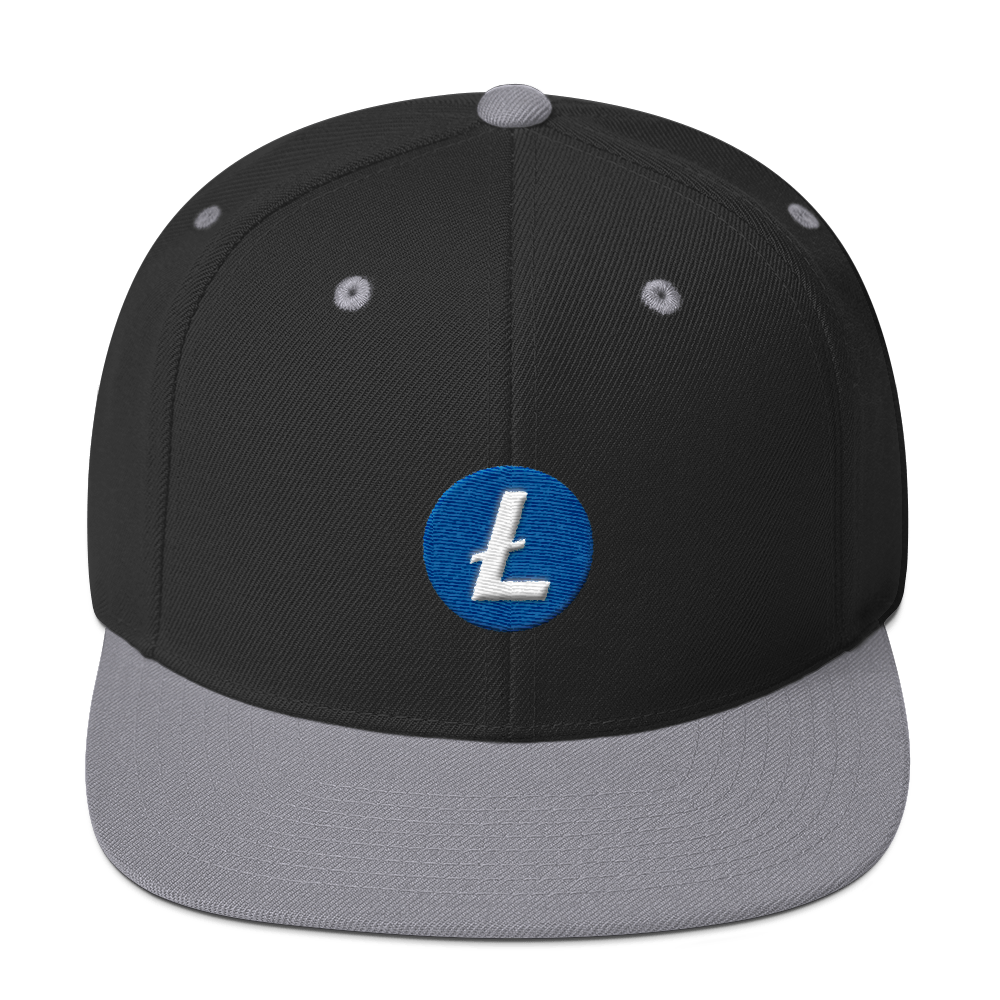 Litecoin Snapback Hat  zeroconfs Black/ Silver  