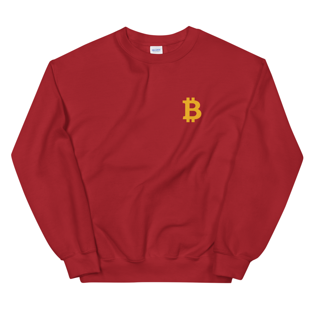 Bitcoin Small B Sweatshirt  zeroconfs Red S 