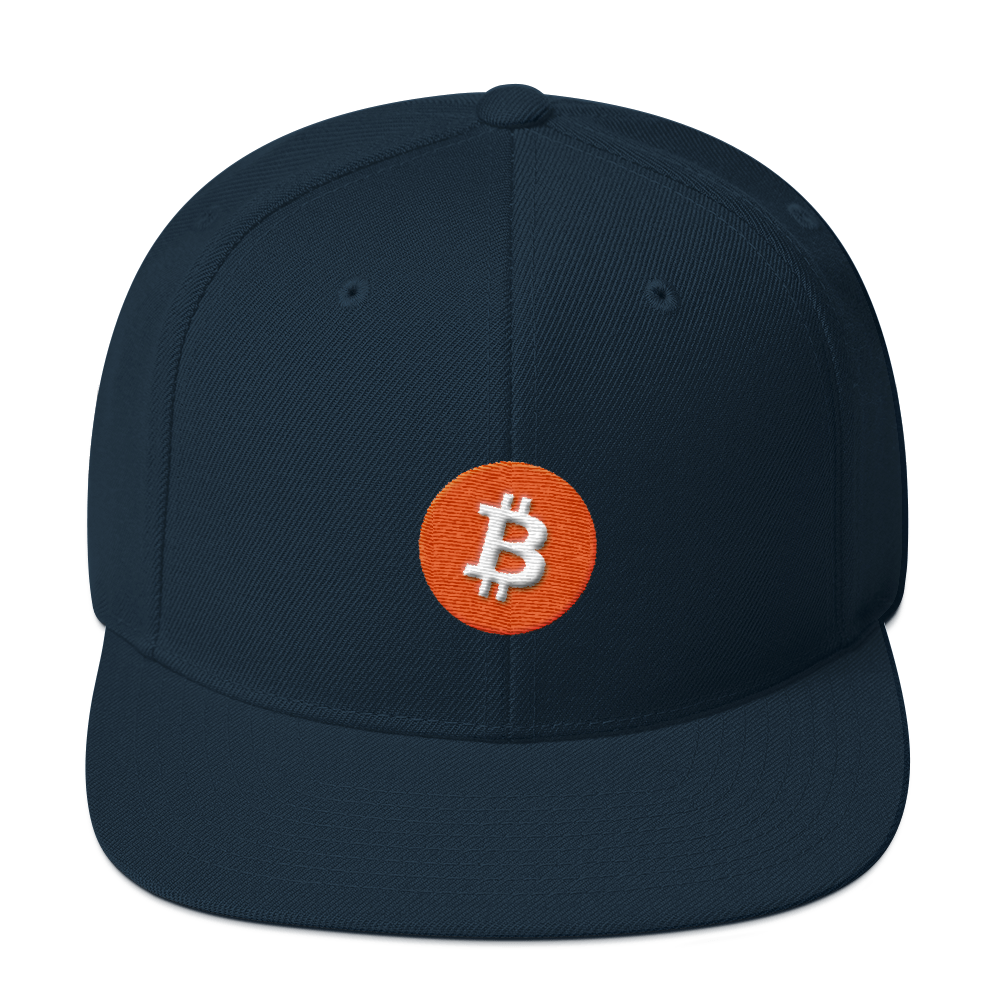 Bitcoin Core Snapback Hat  zeroconfs Dark Navy  
