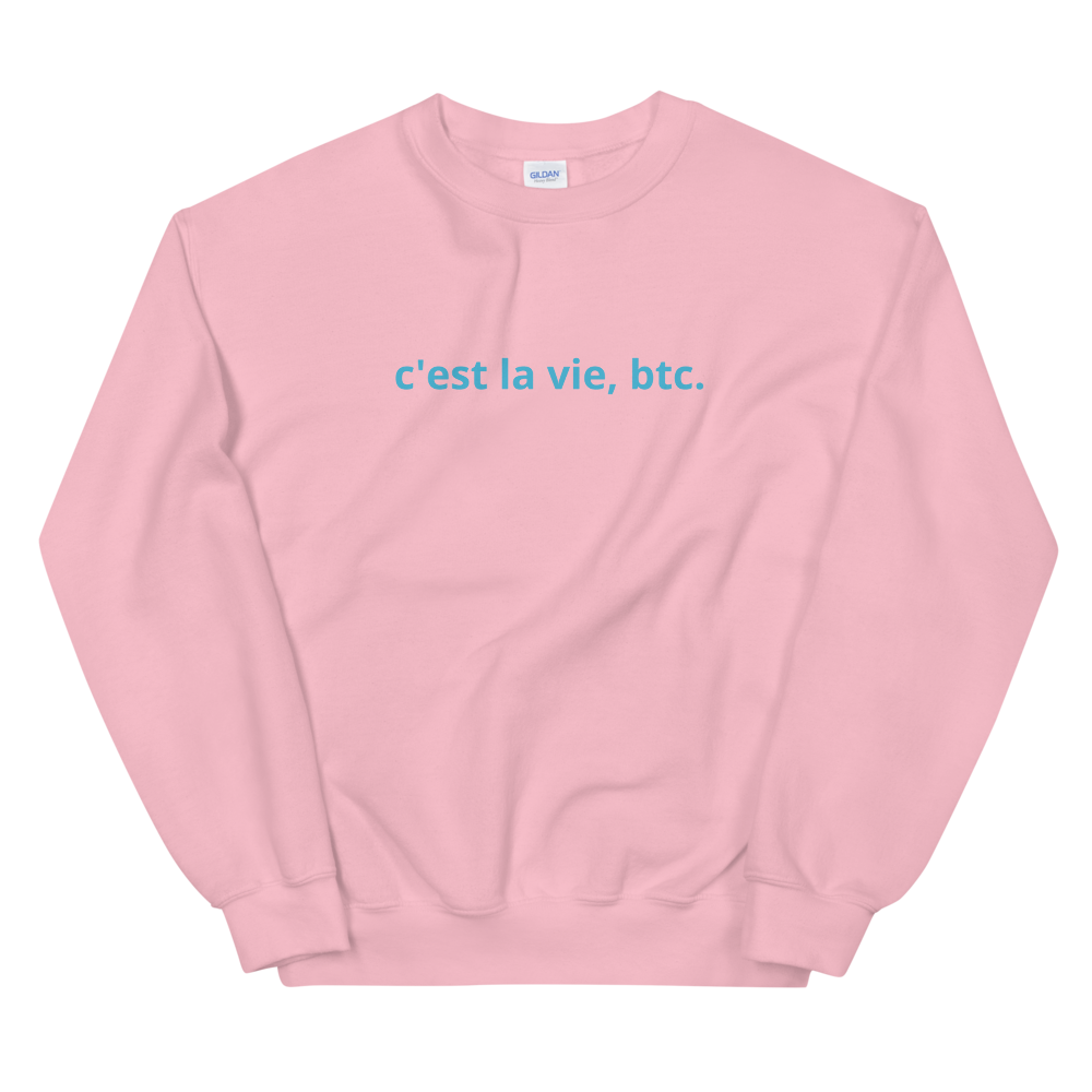 Such Is Life, Bitcoin Sweatshirt  zeroconfs Light Pink S 