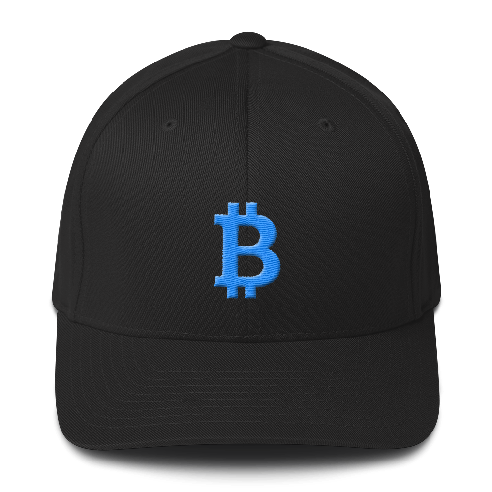 Bitcoin B Flexfit Cap Teal  zeroconfs Black S/M 