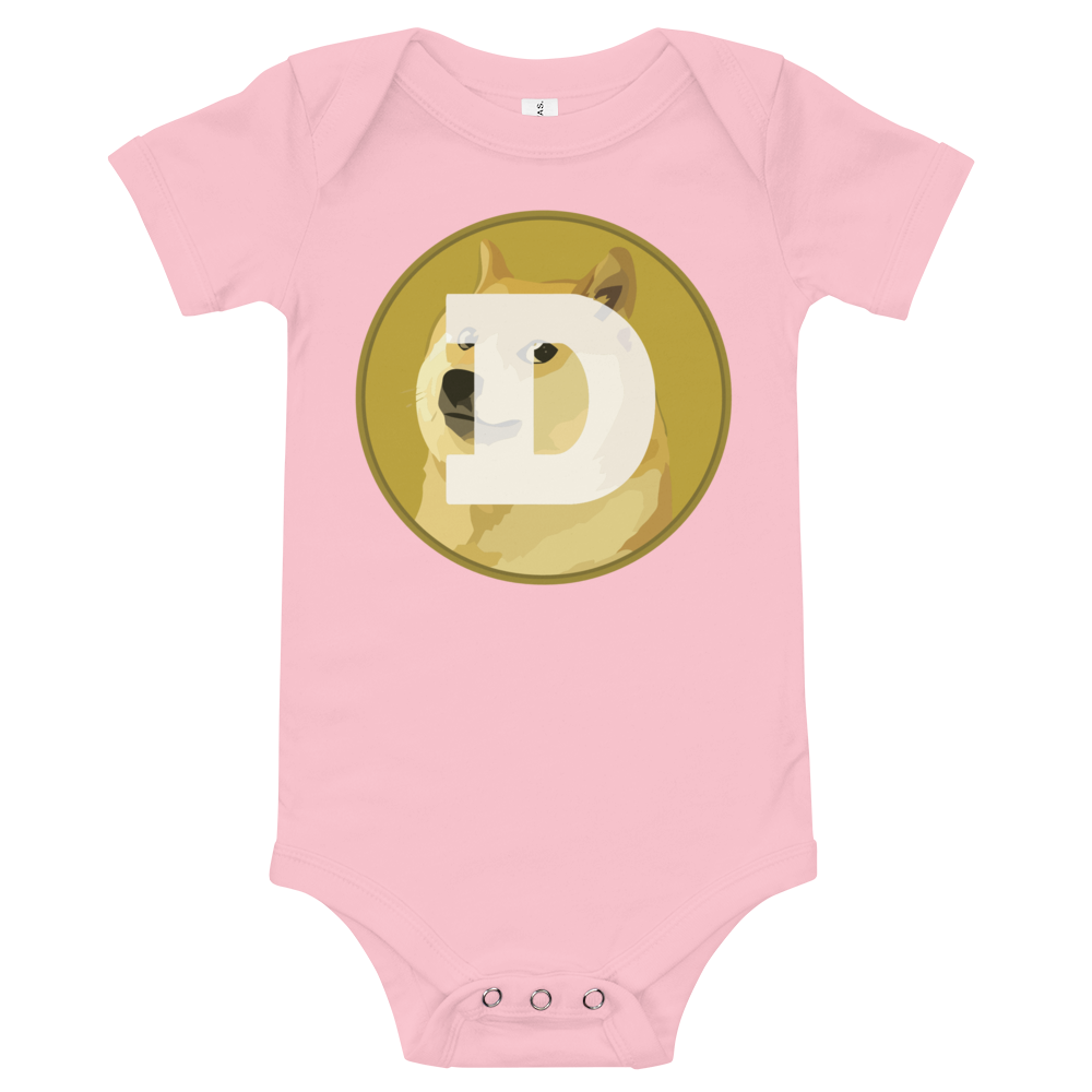 Dogecoin Baby Bodysuit  zeroconfs Pink 3-6m 