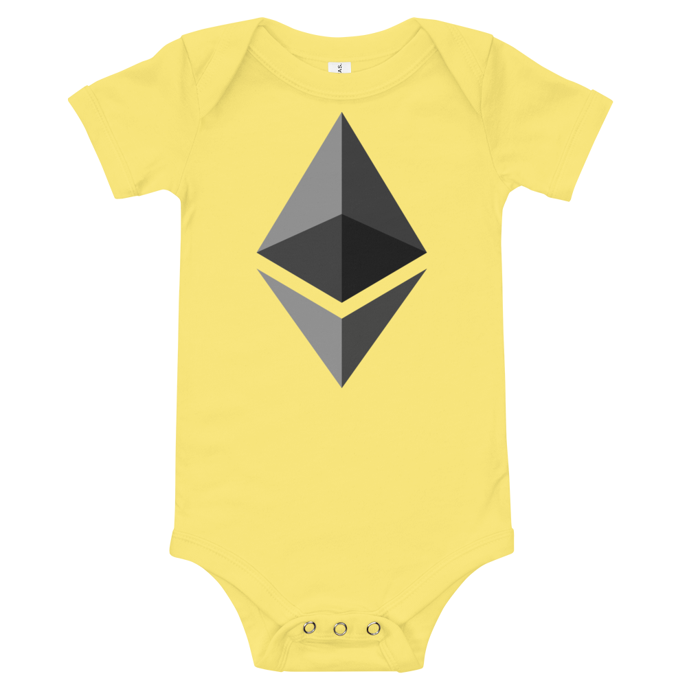 Ethereum Baby Bodysuit  zeroconfs Yellow 3-6m 