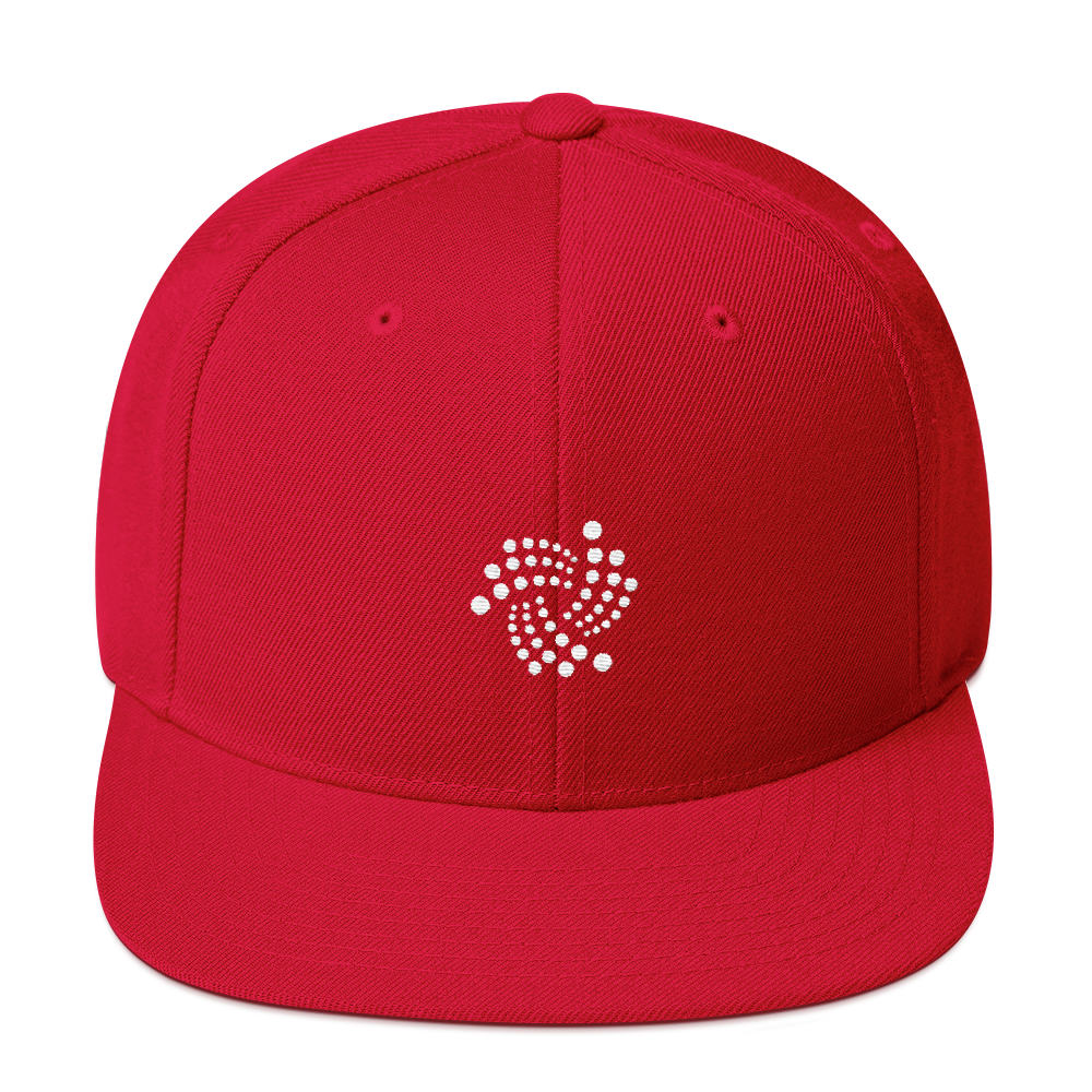 IOTA Snapback Hat  zeroconfs Red  
