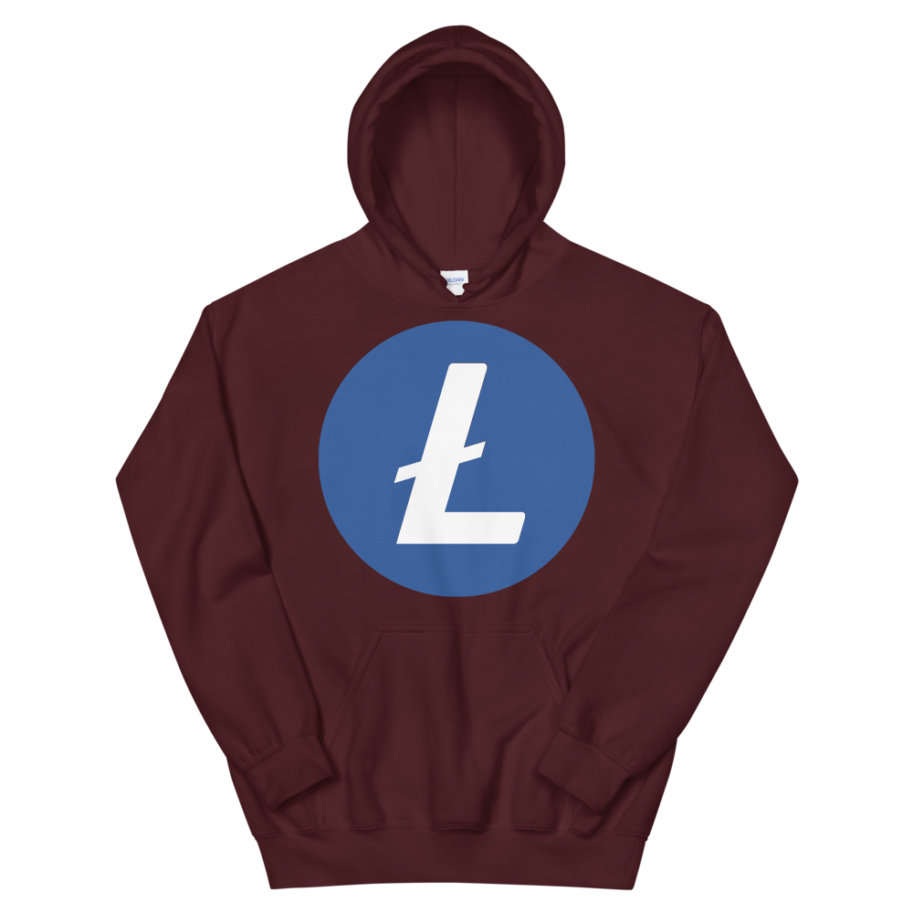 Litecoin Hooded Sweatshirt  zeroconfs Maroon S 