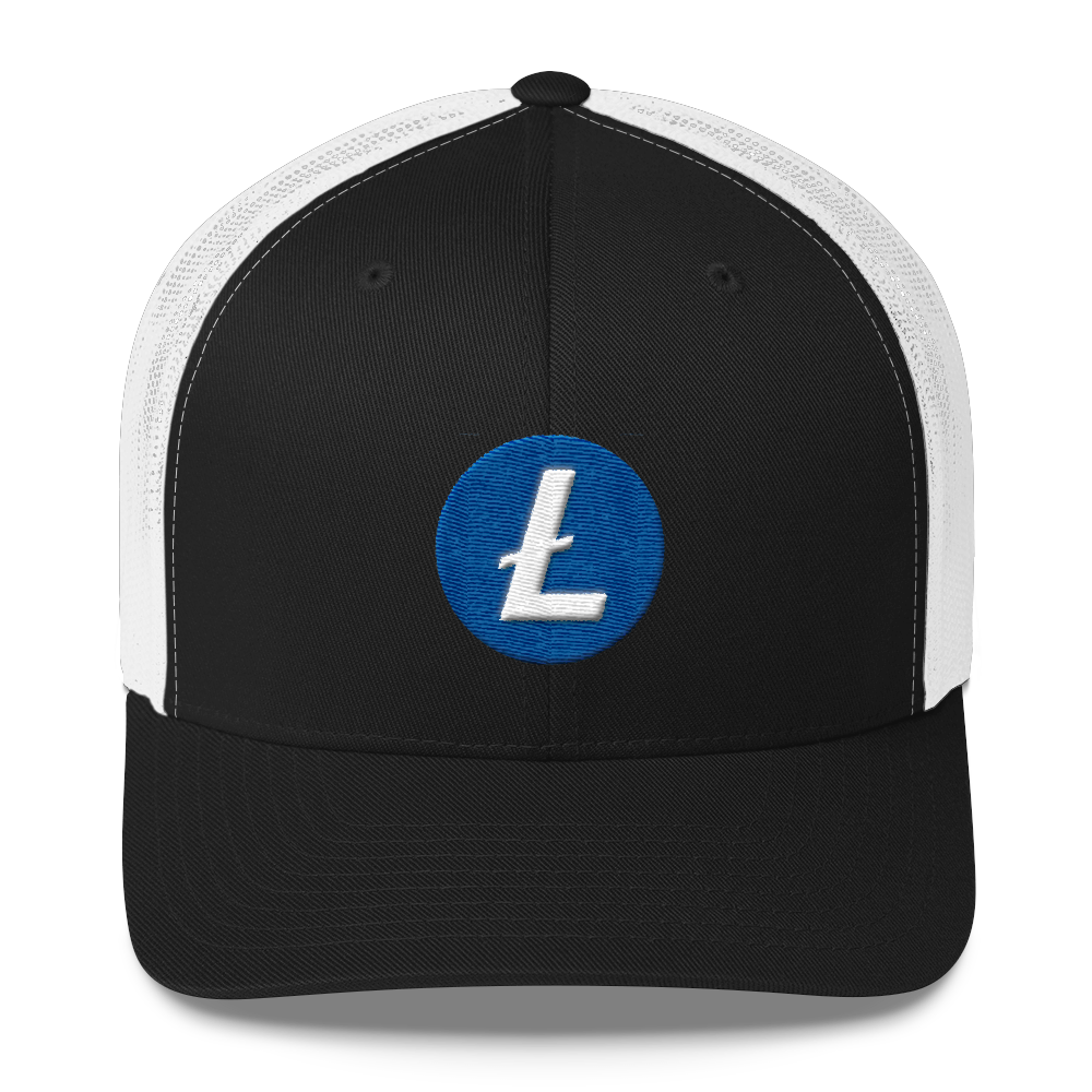 Litecoin Trucker Cap  zeroconfs Black/ White  
