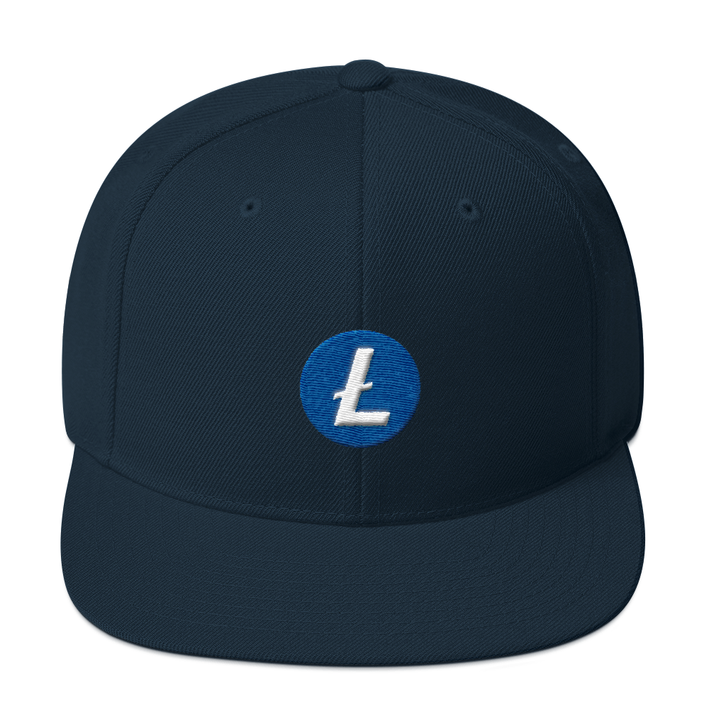 Litecoin Snapback Hat  zeroconfs Dark Navy  