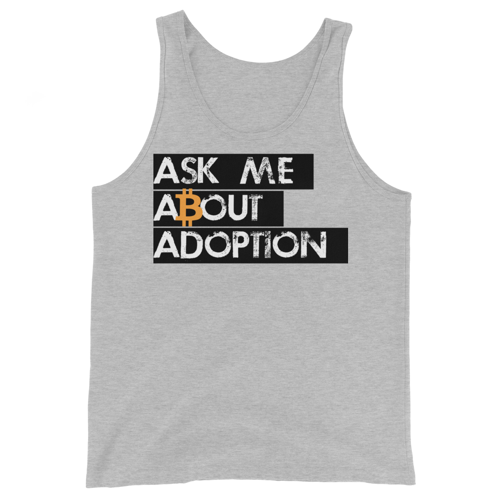 Ask Me About Adoption Bitcoin Tank Top  zeroconfs Athletic Heather XS 