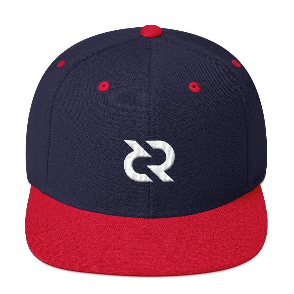 Decred Snapback Hat  zeroconfs Navy/ Red  