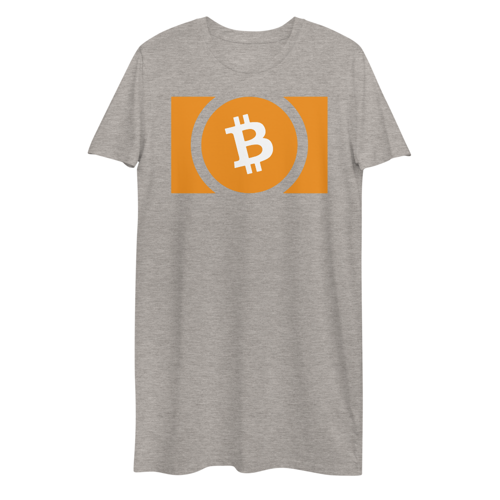 Bitcoin Cash Premium T-Shirt Dress  zeroconfs Heather Grey XS 