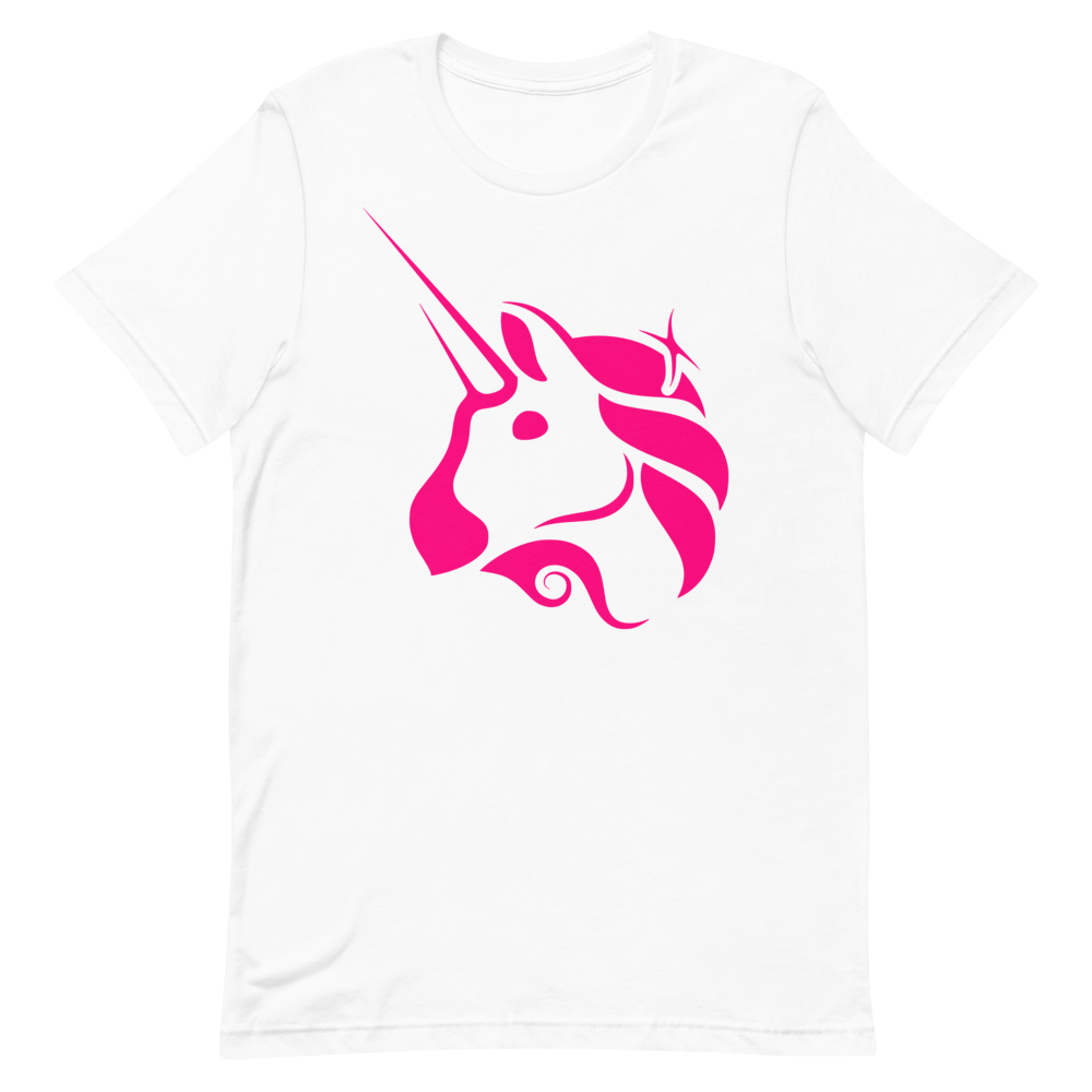 Uniswap Unicorn Short-Sleeve T-Shirt  zeroconfs White S 