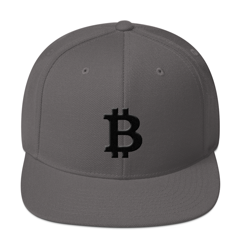 Bitcoin Blacknet SE Snapback Hat  zeroconfs Dark Grey  