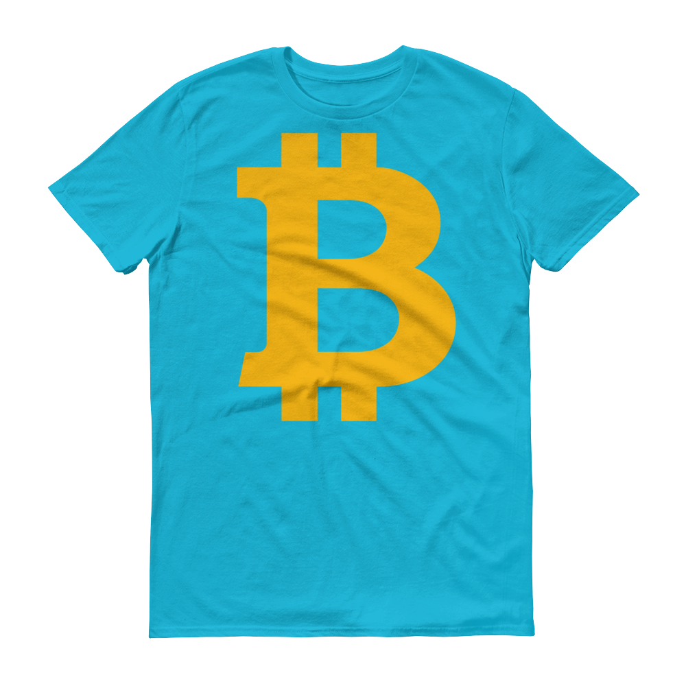 Bitcoin B Short-Sleeve T-Shirt  zeroconfs Caribbean Blue S 