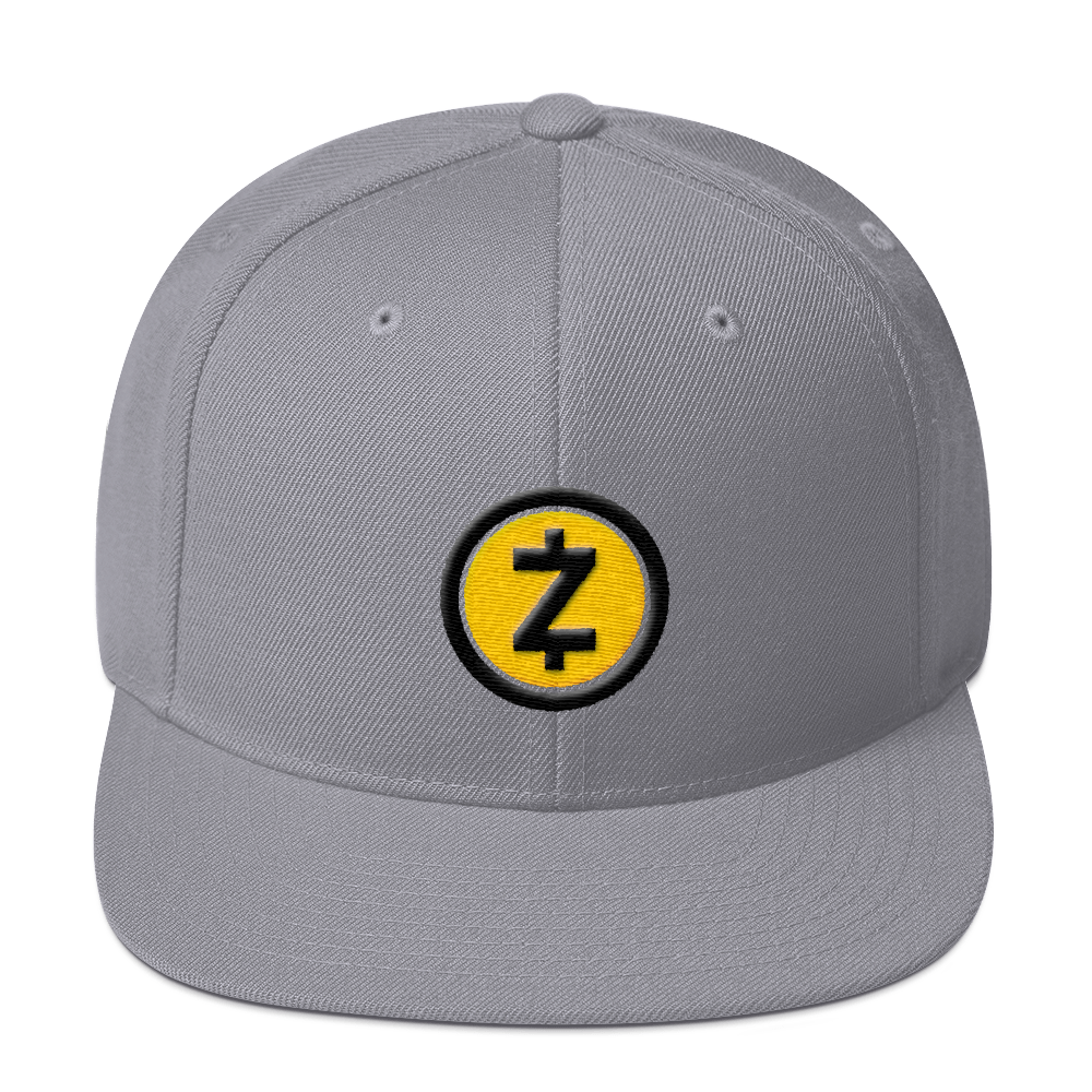 Zcash Snapback Hat  zeroconfs Silver  