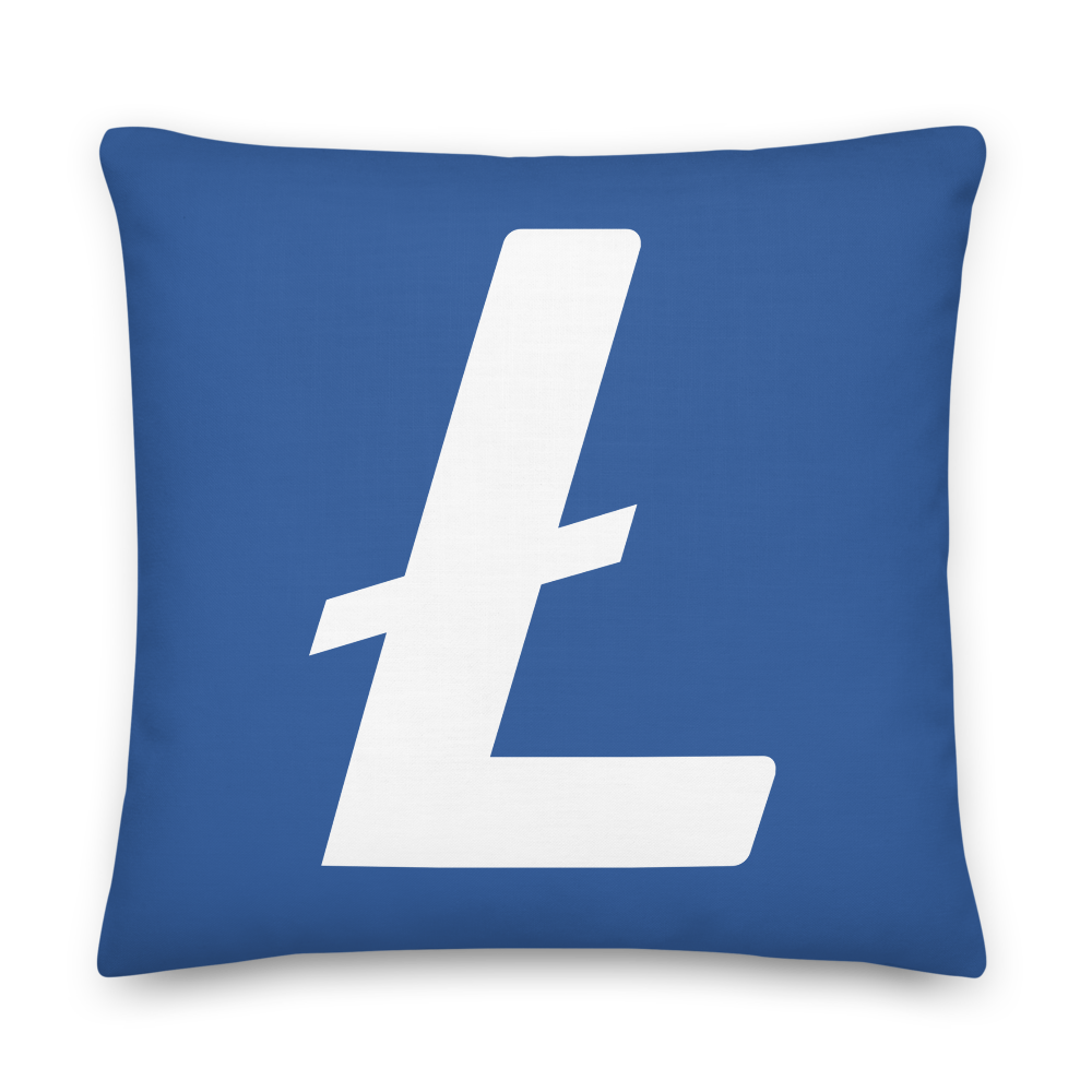 Litecoin Premium Pillow  zeroconfs 22×22  