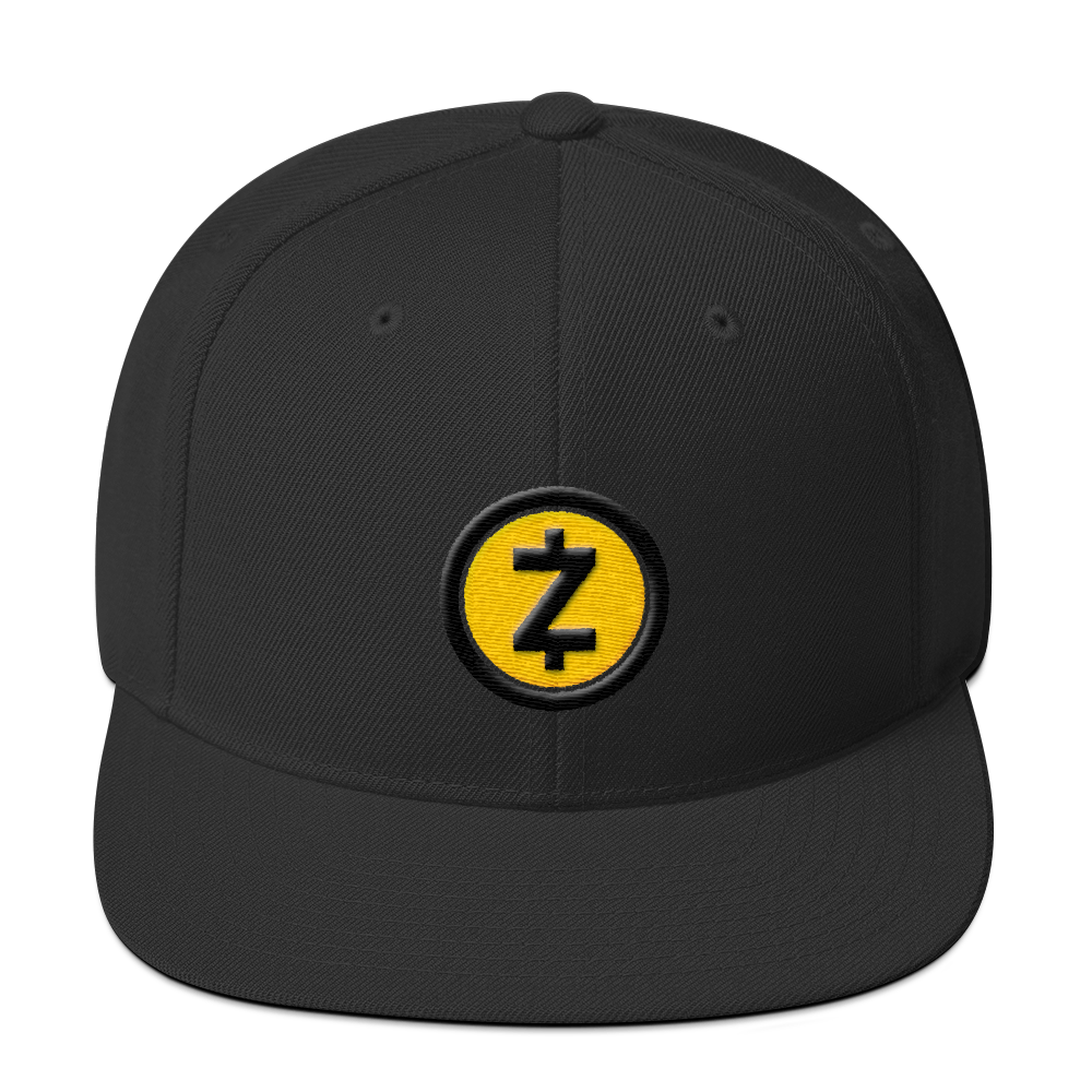 Zcash Snapback Hat  zeroconfs Black  