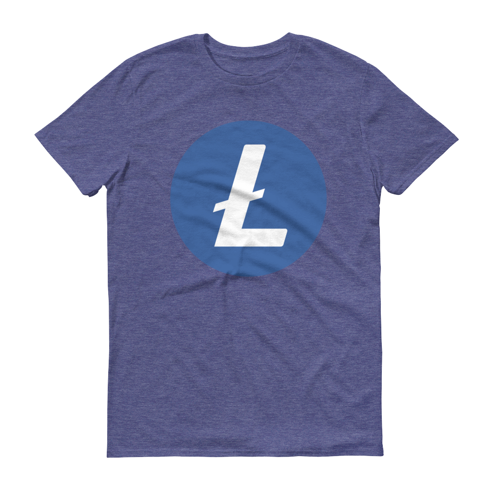 Litecoin Short-Sleeve T-Shirt  zeroconfs Heather Blue S 