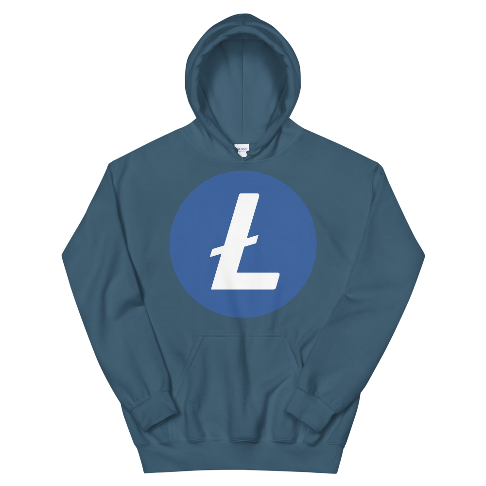 Litecoin Hooded Sweatshirt  zeroconfs Indigo Blue S 
