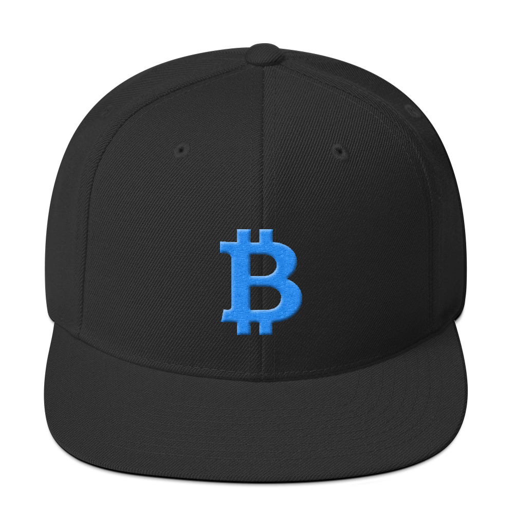 Bitcoin B Snapback Hat Teal  zeroconfs Black  