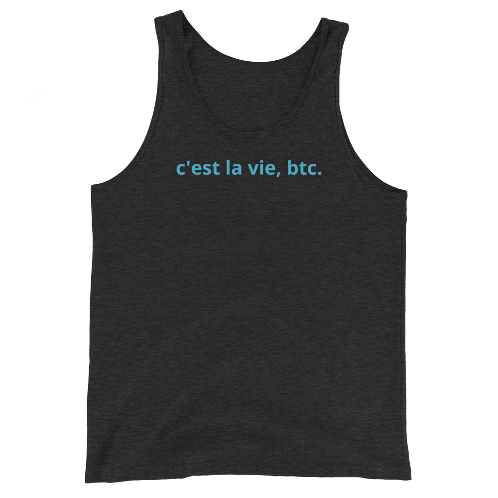 Such Is Life, Bitcoin Tank Top  zeroconfs Charcoal-Black Triblend XS 