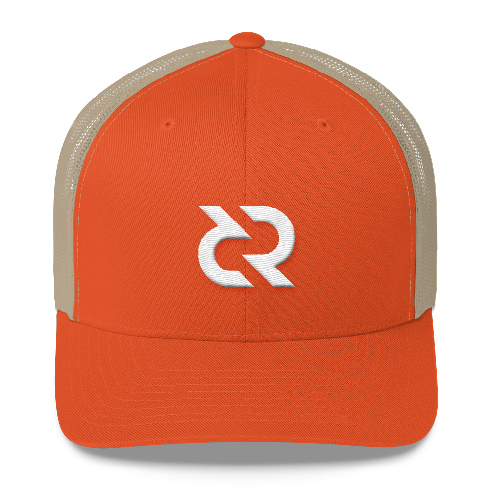 Decred Trucker Cap  zeroconfs Rustic Orange/ Khaki  