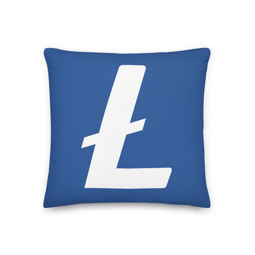 Litecoin Premium Pillow  zeroconfs 18×18  