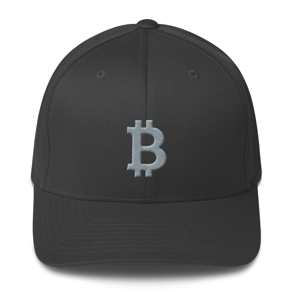 Bitcoin B Flexfit Cap Gray  zeroconfs Dark Grey S/M 
