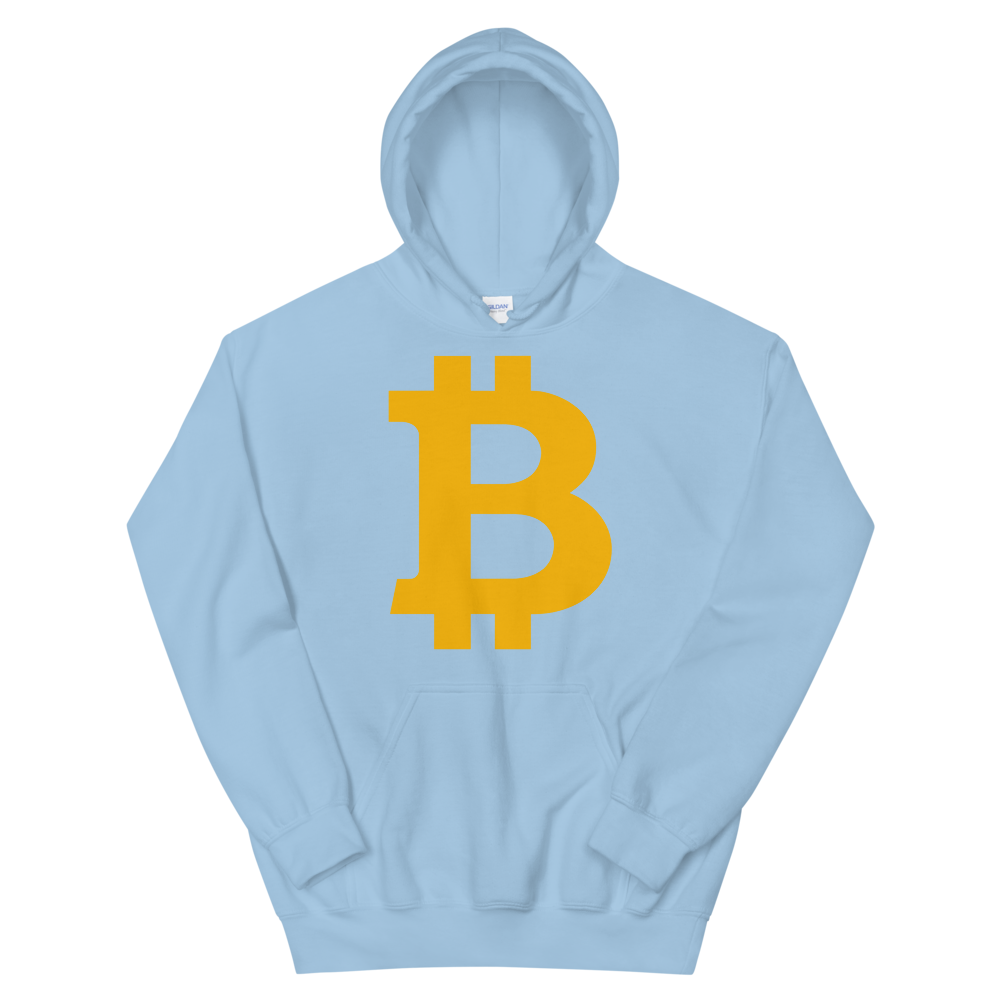 Bitcoin B Hooded Sweatshirt  zeroconfs Light Blue S 