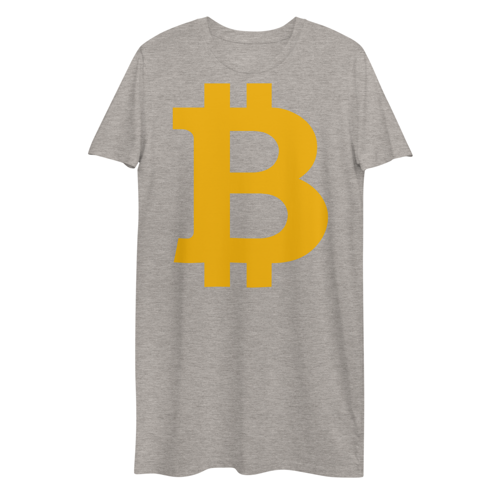 Bitcoin B Premium T-Shirt Dress  zeroconfs Heather Grey XS 