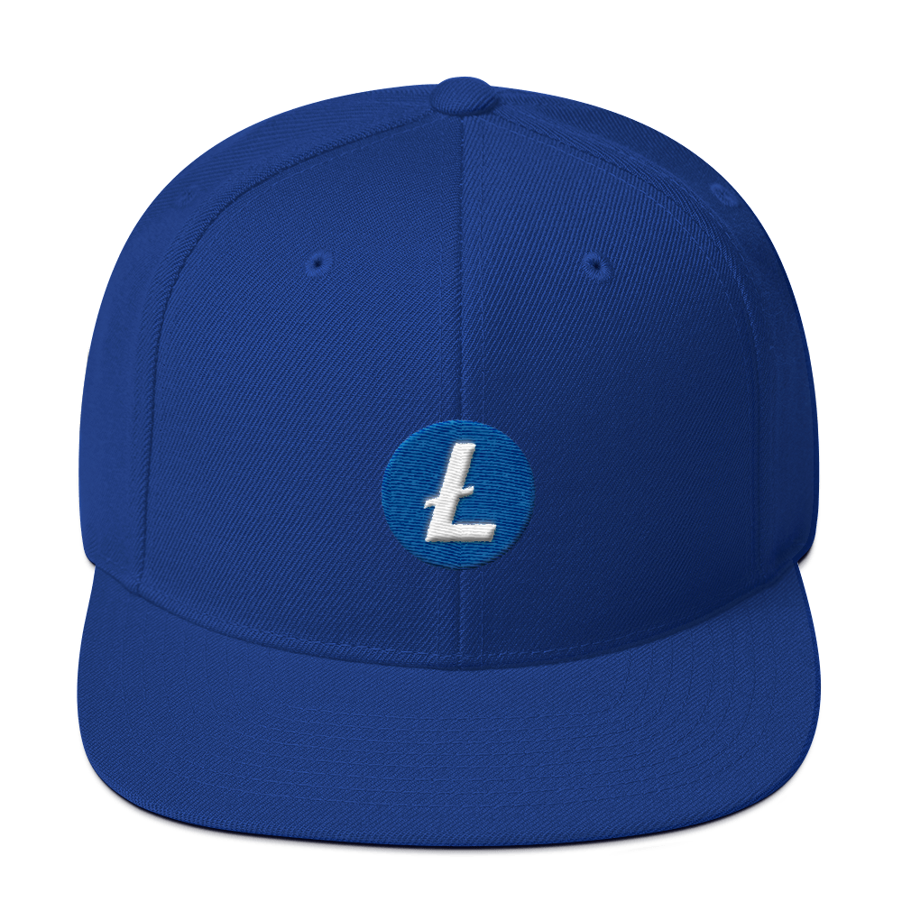 Litecoin Snapback Hat  zeroconfs Royal Blue  