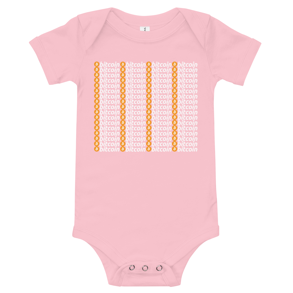 Bitcoins Baby Bodysuit  zeroconfs Pink 3-6m 