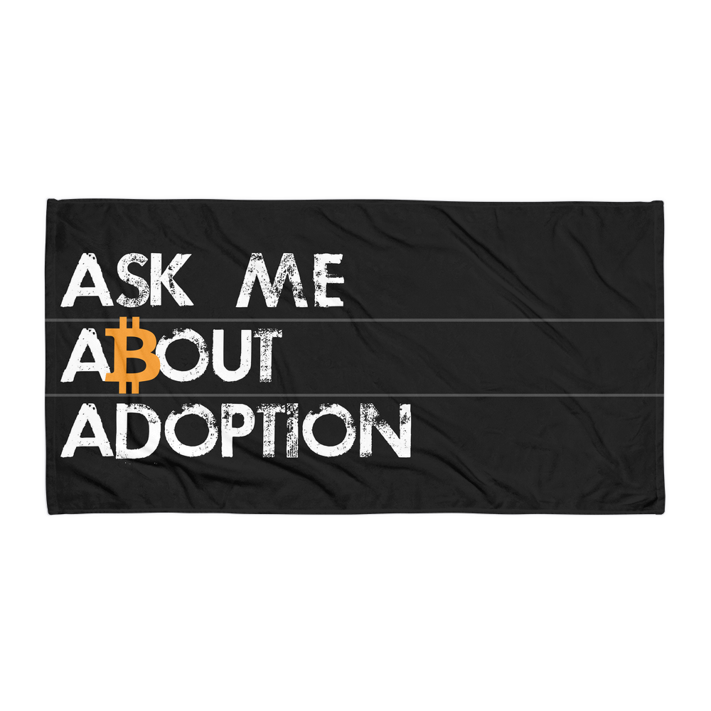 Ask Me About Adoption Bitcoin Beach Towel  zeroconfs Default Title  