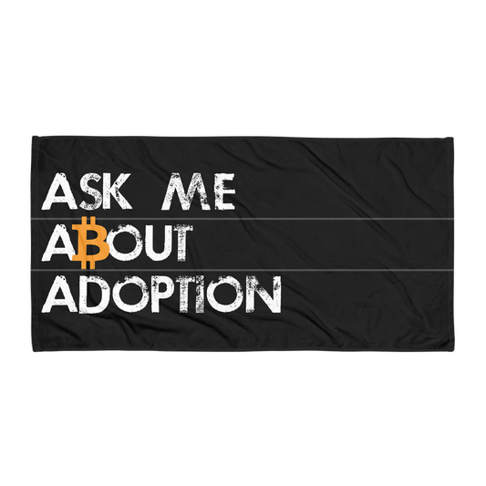 Ask Me About Adoption Bitcoin Beach Towel  zeroconfs Default Title  