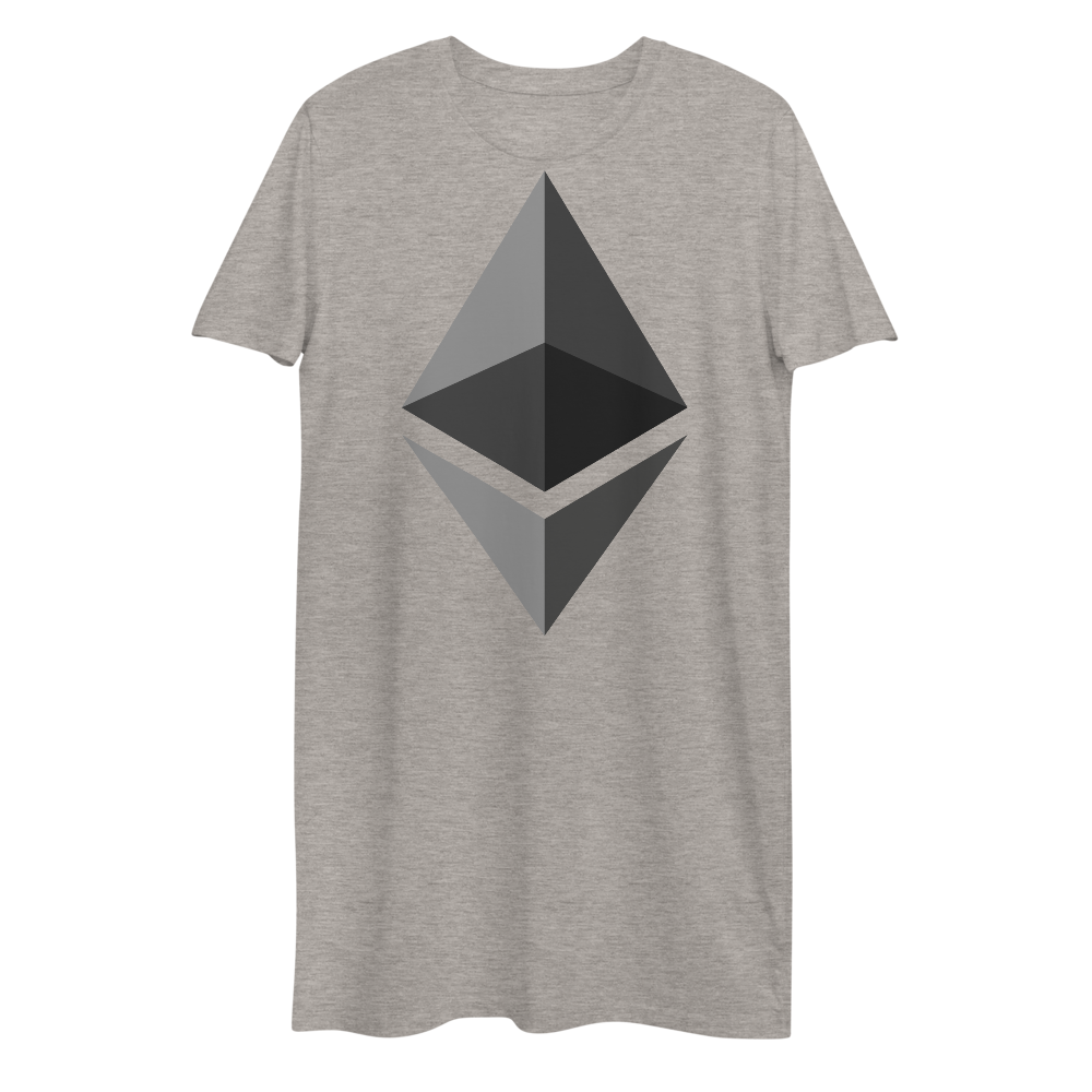 Ethereum Premium T-Shirt Dress  zeroconfs Heather Grey XS 