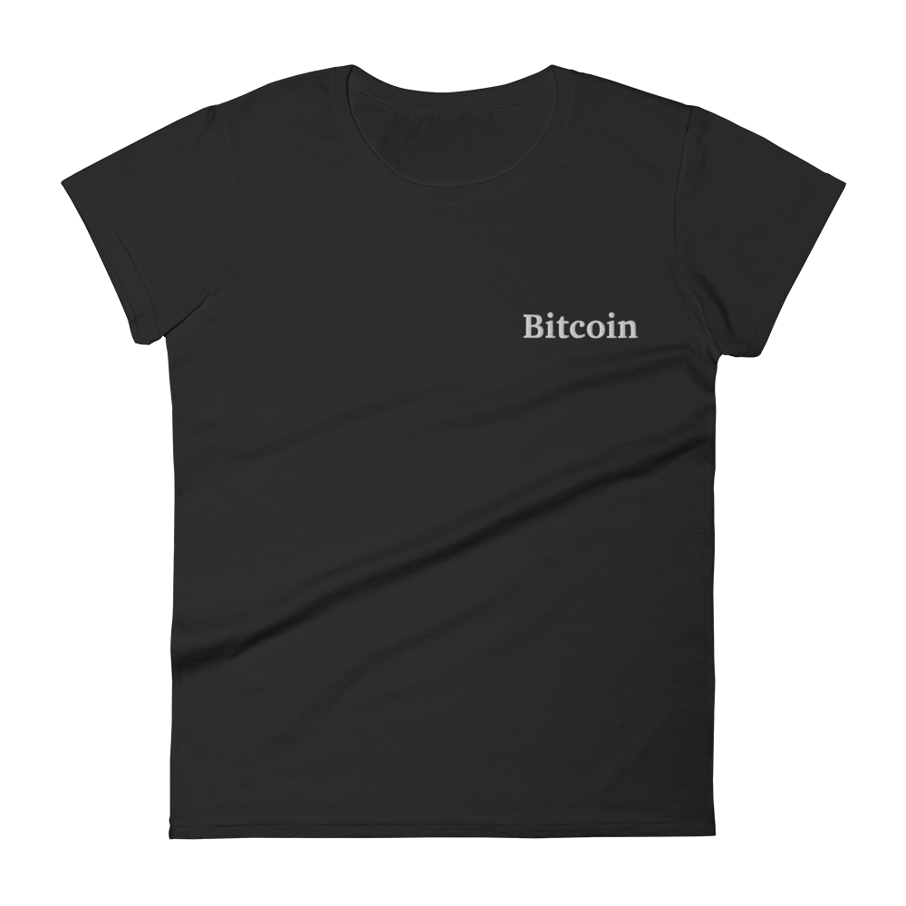 Bitcoin By Satoshi Embroidered Women's T-Shirt  zeroconfs S  