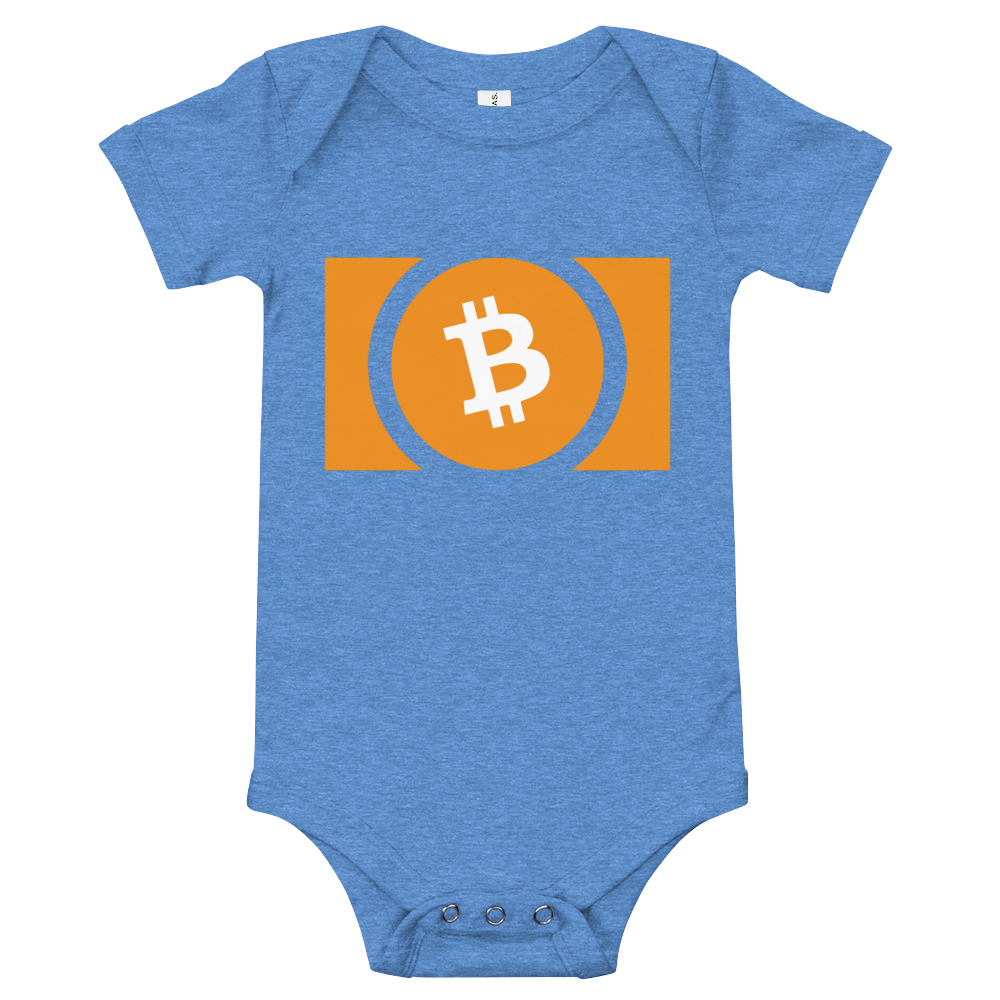Bitcoin Cash Baby Bodysuit  zeroconfs Heather Columbia Blue 3-6m 